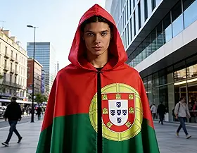 Moletom adulto com estampa de bandeira portuguesa, 2026 FIFA World Cup Portugal Fan Gear, moletom com capuz da seleção nacional de futebol de Portugal, adequado para a Copa do Mundo de 2026, partidas