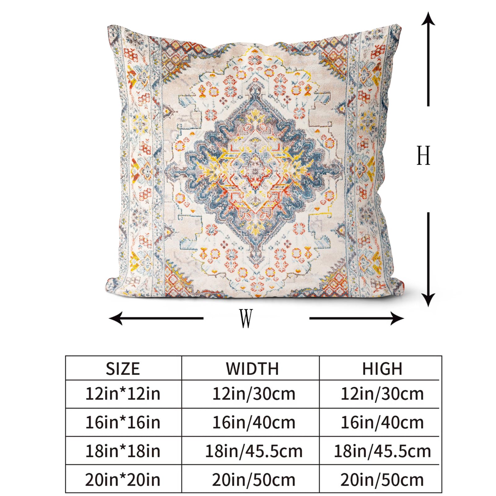 Snylcce Set of 2 Bohemian Style Cushion Covers 50x50 cm Decorative Square Throw Pillow Covers 20x20 Inch Sofa Car Pillowcase for Outdoor Home Bed Living Room Couch Decor (latte) - Image 3
