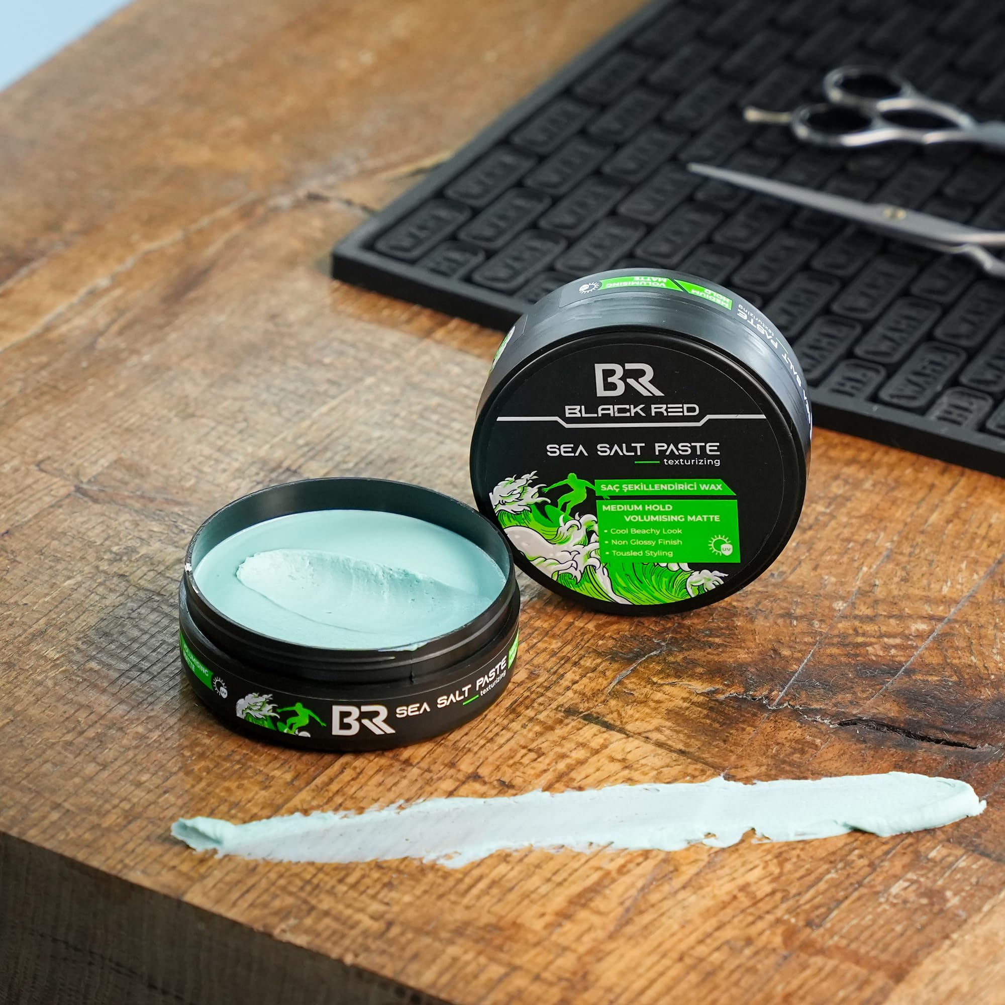 Black Red Sea Salt Paste for Men 120ml, Green, 120 g (Pack of 1) - Image 2