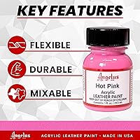 Vista 143 de Angelus - Pintura acrílica para cuero, 1 onza líquida (paquete de 1), color turquesa