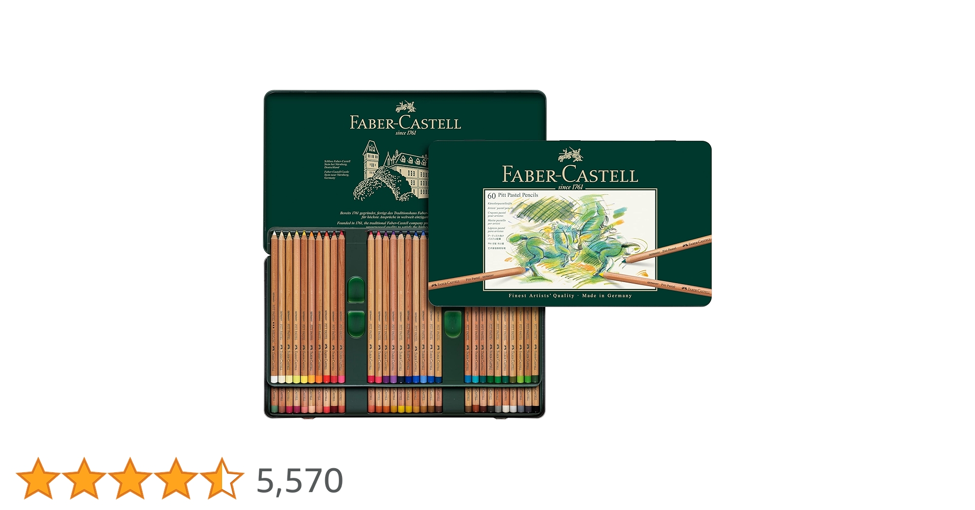 Amazon.co.jp: ファーバーカステル ピットパステル色鉛筆 60色