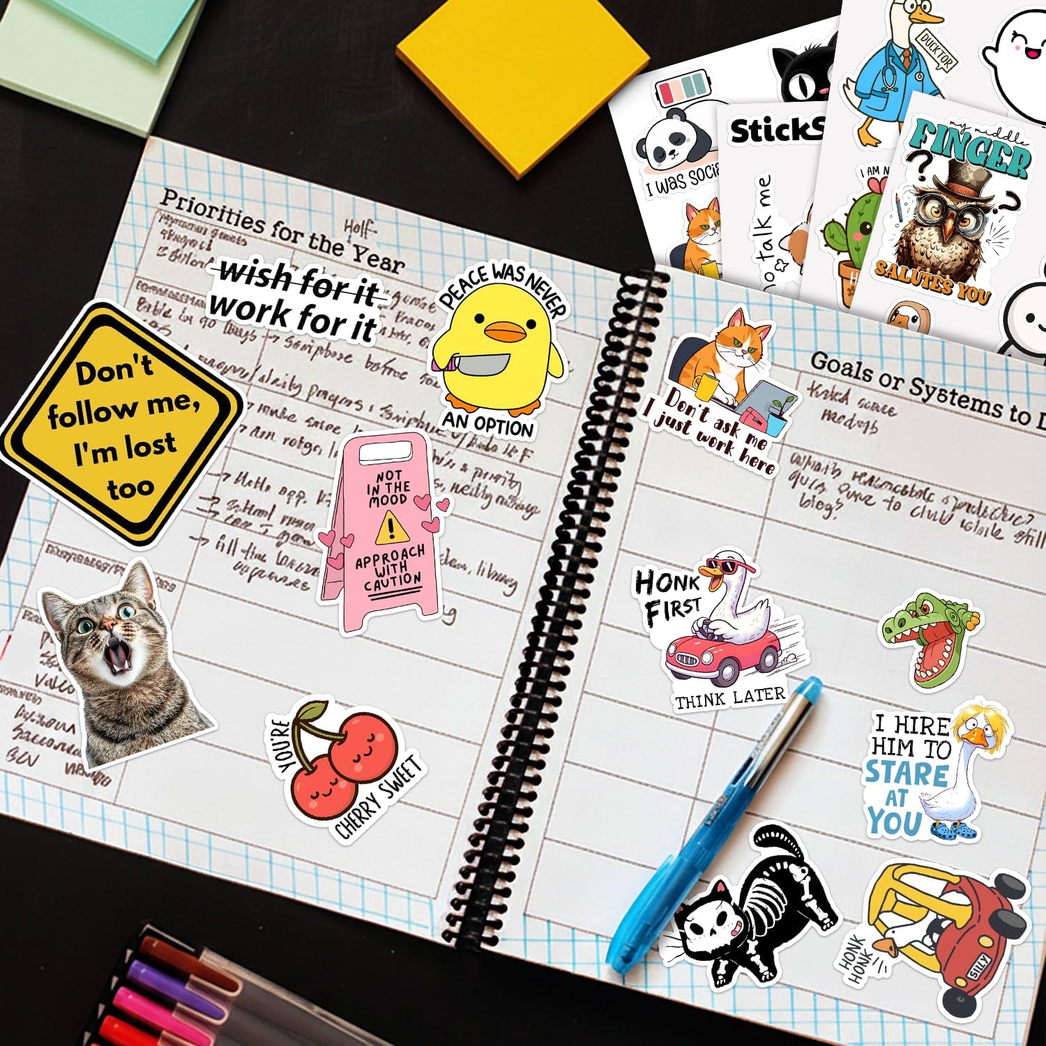 100PCS Funny Stickers for Adults – Meme Water Bottles Sticker Pack Waterproof Adult Stickers for Laptop, Water Bottle, Hard Hats, Sarcastic, Scrapbooking Decals - Image 3