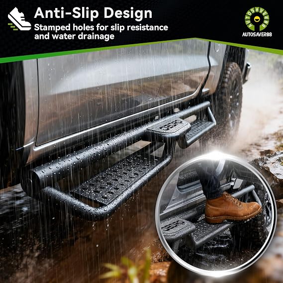 2-Stairs Running Boards Compatible with 2022-2026 Toyota Tundra Crewmax Cab