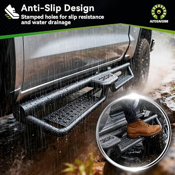 2-Stairs Running Boards Compatible with 2022-2026 Toyota Tundra Crewmax Cab