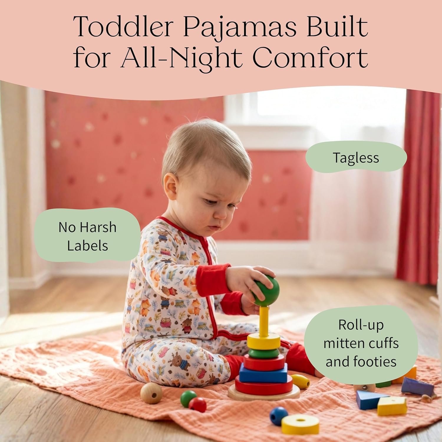 Viscose from Bamboo Baby Pajamas – Long Sleeve Onesie Baby Romper Zipper Pajamas Mittens & Footies Toddler Pjs - Image 4