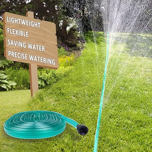 Miniatura 7 de Manguera de riego y remojo de alta resistencia de 50 pies, manguera de jardín para remojar el suelo, manguera de agua que gotea el 70% de agua,