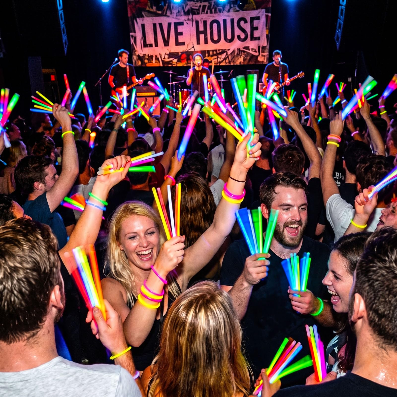 LovesTown 500PCS Glow Sticks with Bracelet Connectors for Parties