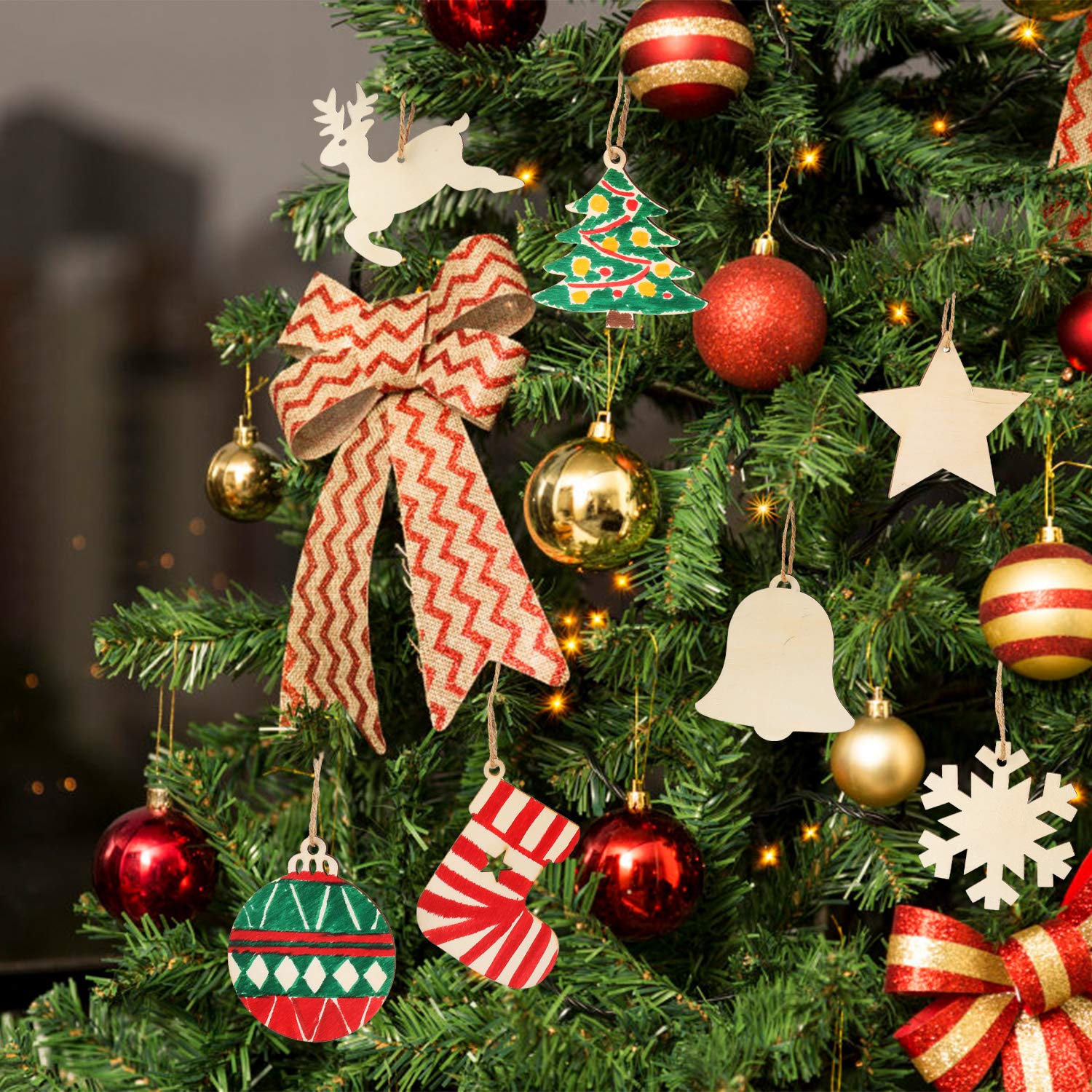 36 Pièces Decoration Sapin Noel En Bois GNOME De Noel Decoration