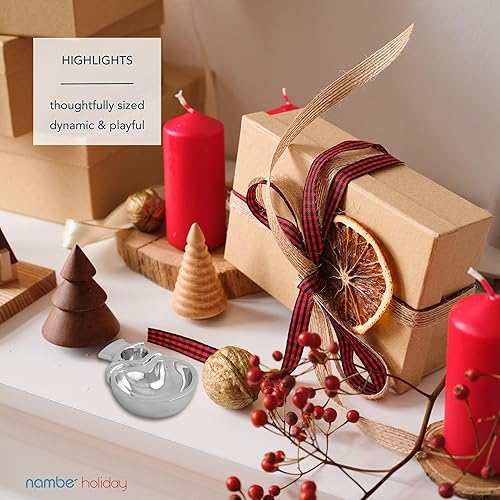 Miniatura 5 de Nambe Mini cuenco de muñeco de nieve navideño  Mide 6 pulgadas  Cuenco decorativo para vacaciones hecho de aleación de metal  Uso como cuenco de