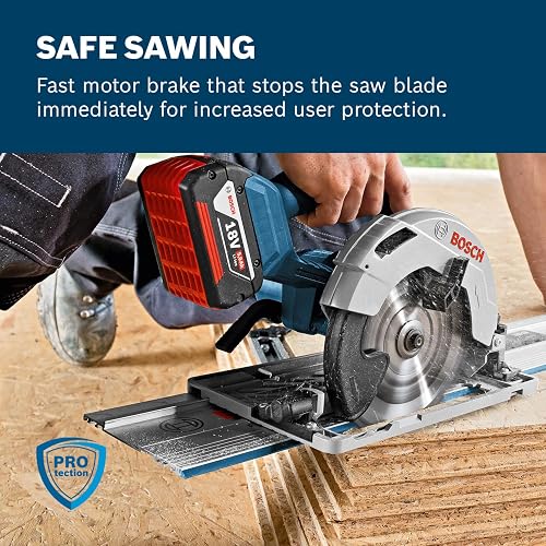 Bosch Professional 18V System Akku Kreissäge GKS 18V-57 G (kompatibel mit Führungsschiene, Schnitttiefe: 57 mm, inkl. 2x 4.0Ah Akku, SchnelSchnellladegerät GAL 18V-40, 1x Kreissägeblatt, L-BOXX) - 3