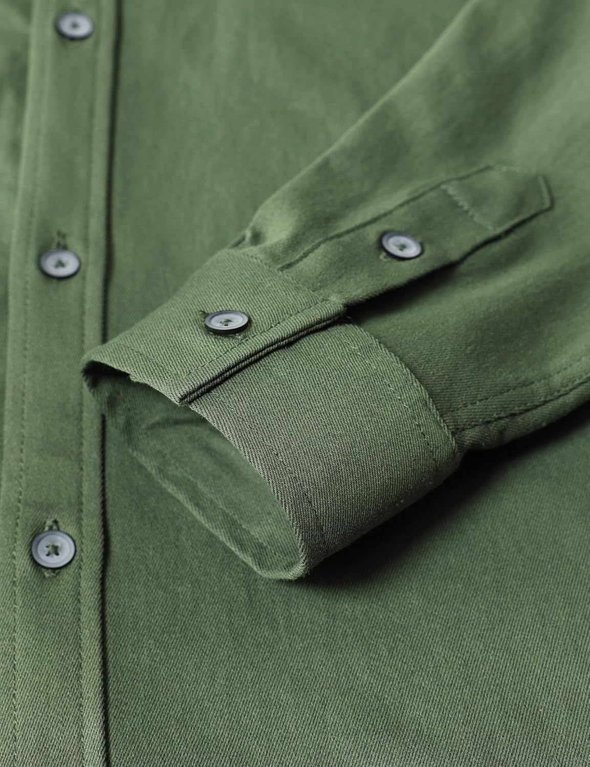 JOGAL Mens Denim Shirt Long Sleeve Button Down Shirt Regular Fit Work Shirt with Flap Chest Pockets - Image 7