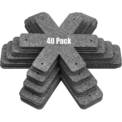 Cedilis Set of 40 Pan and Pot Protectors, Thick Felt Cookware Protector for Stacking, Anti-Slip Pots and Pans Dividers Separator Pads to Avoid Scratching When Stacking, 4 Different Size