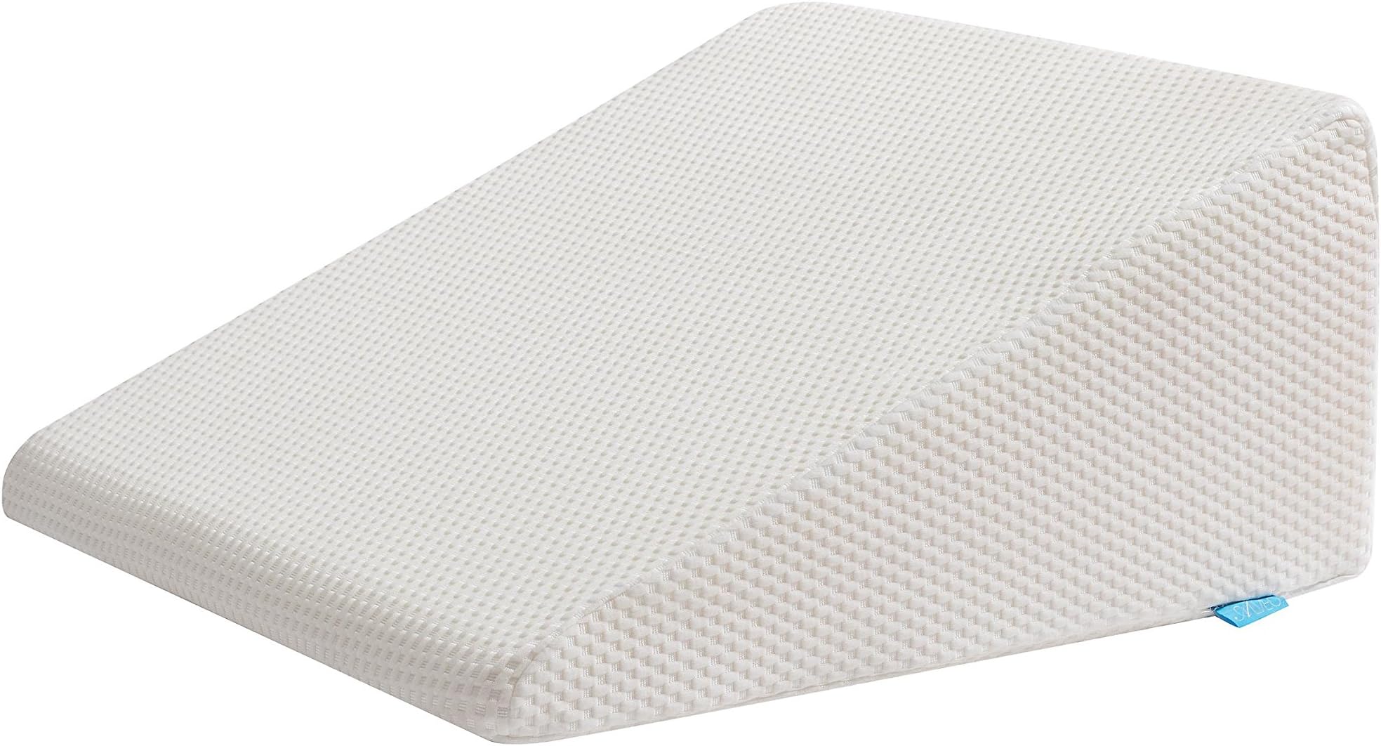 Wedge Memory Foam Back/Neck Pain Relief Pillow with a Removable Polyester Pillow Case Sized 24 x 24 x 12 inches