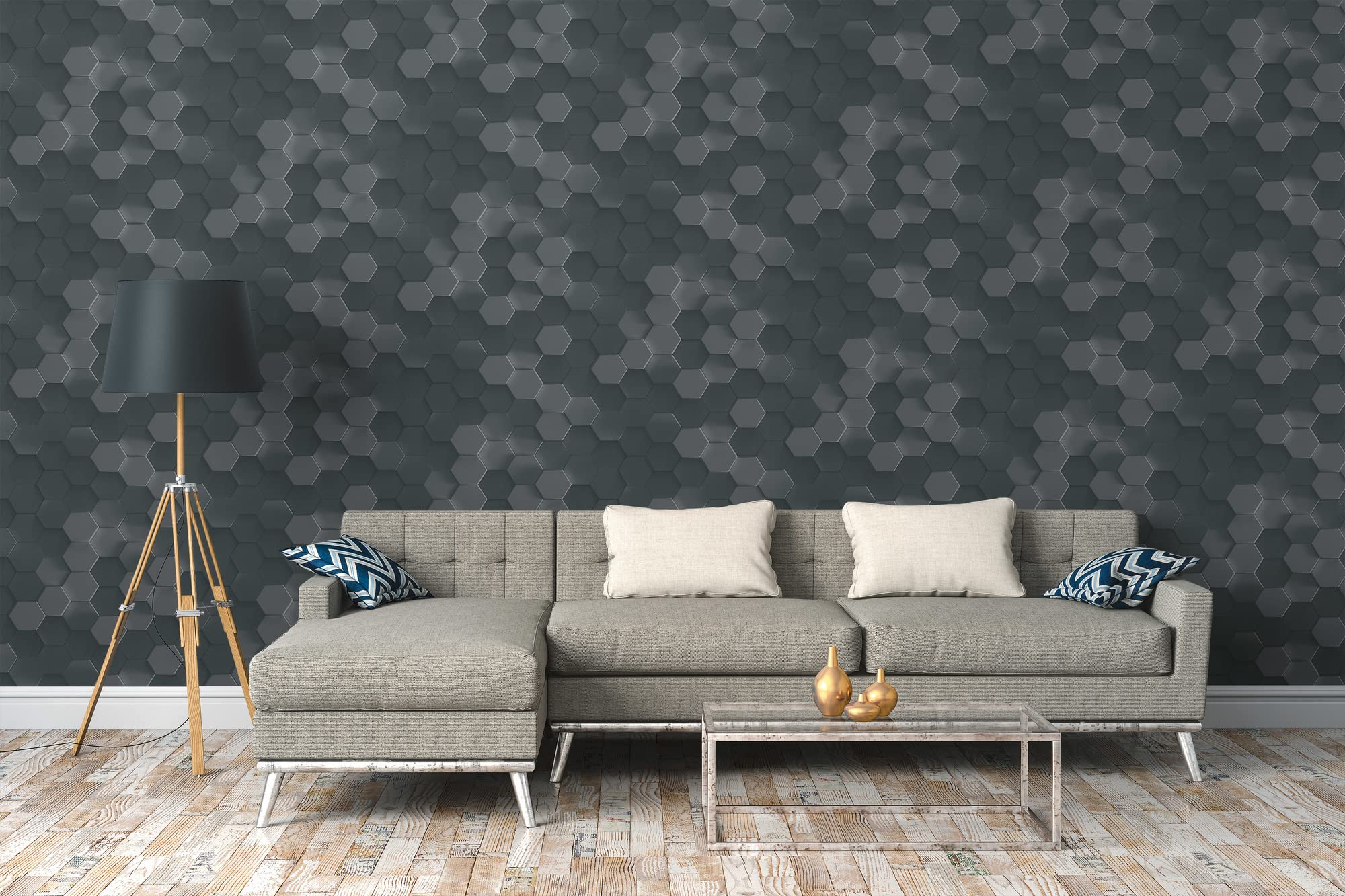 A.S. Création PintWalls 387233 Papier peint intissé Effet 3D Gris 10,05m x 0,53 m - Fabriqué en Allemagne