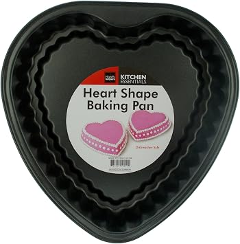 handy helpers Heart Shape Pan Baking Tools, 11" x 10.5" x 1.75"