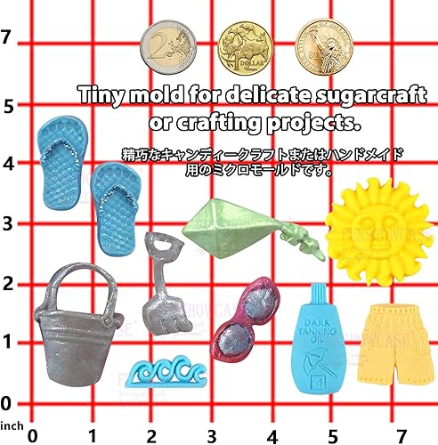 Miniatura 4 de Molde de silicona para dulces de vacaciones en la playa para decoración de pasteles, arcilla, manualidades