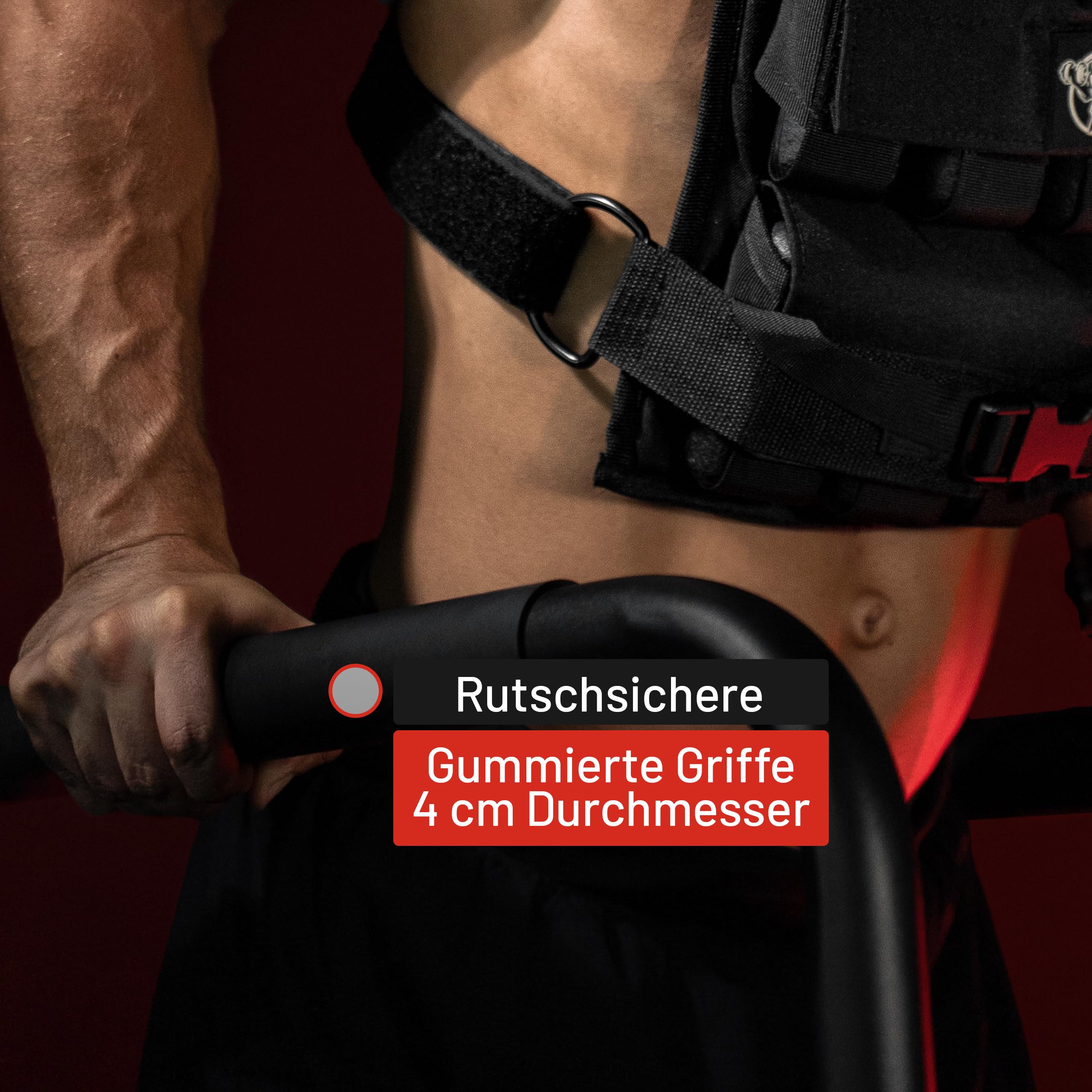 GORILLA SPORTS® Dip Barren - 2er Set, 68 x 45 x 94 cm, bis 200 kg, rutschfest, Stahl, Farbwahl - Fitness Parallettes, Dip Station, Push Up Bars, Dip Stand, Calisthenics