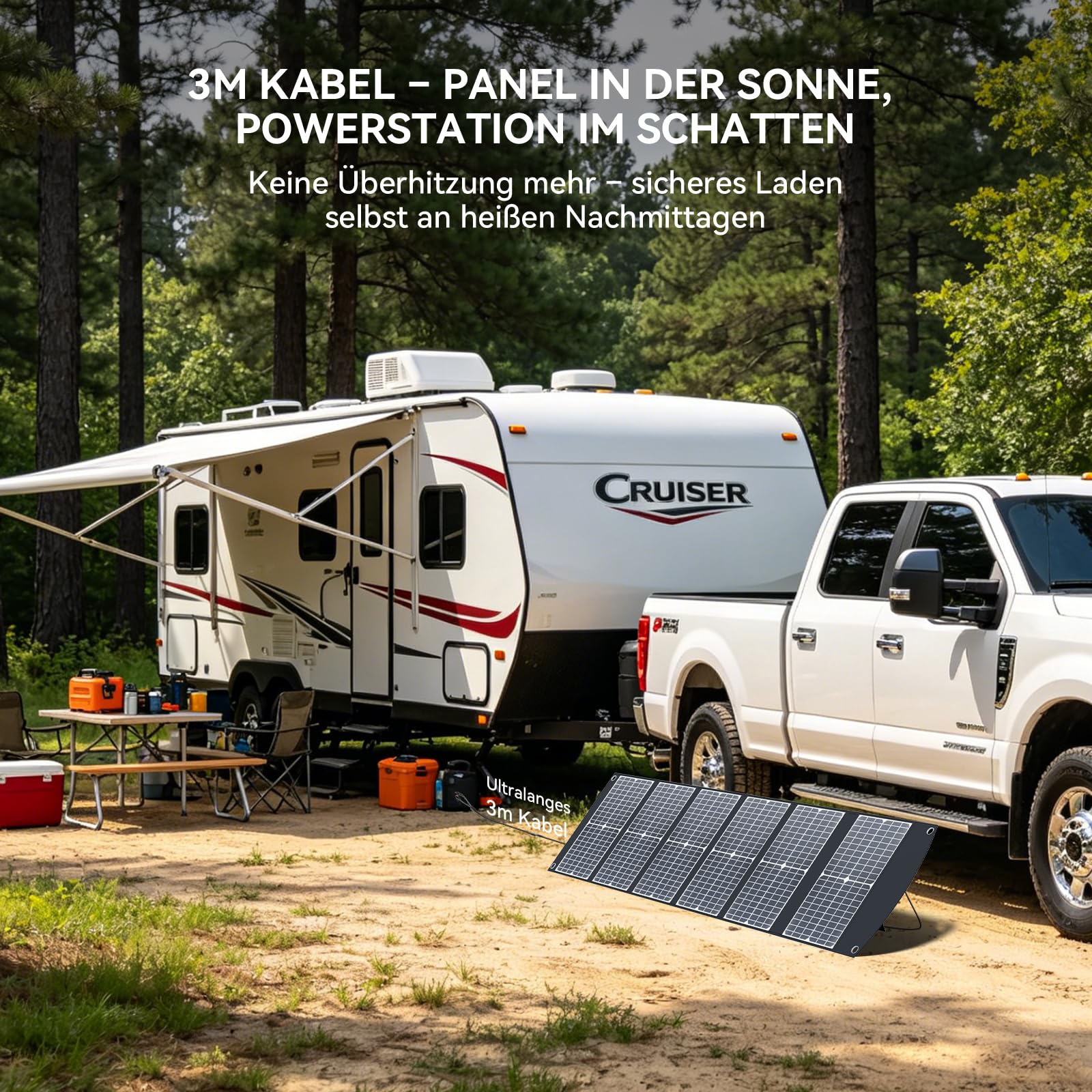 Ecosonique 100W Faltbares Solarpanel, 23,5% Wirkungsgrad, Monokristallin Solarmodul mit USB-C PD3.0 USB-A QC3.0 20V DC Ausgang