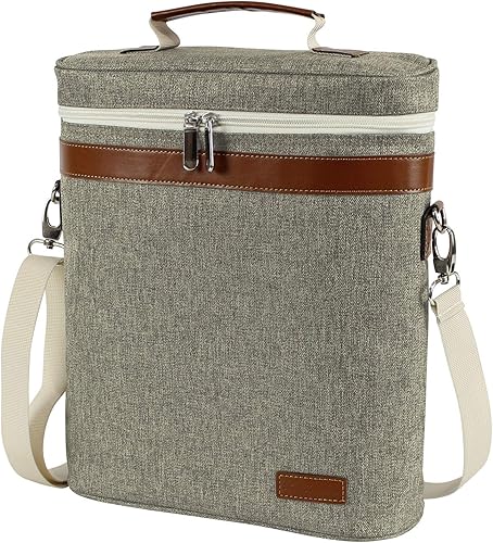 Miniatura 47 de ZORMY Bolsa de vino aislada para una sola botella, 1 botella de vino bolsa acolchada enfriador de vino perfecto para amantes del vino o regalo