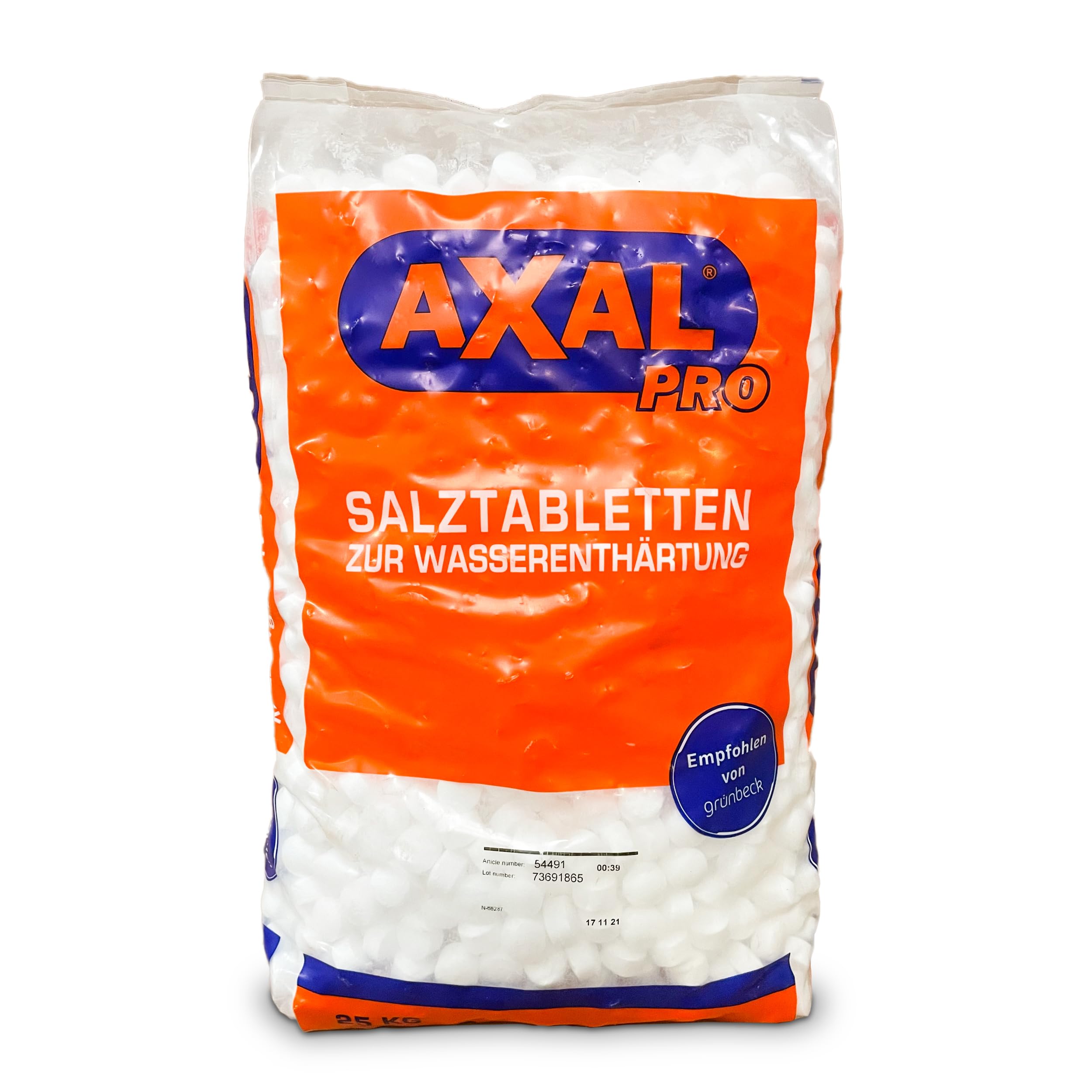 Axal Pro Salztabletten zur Wasserenthärtung 5 x 25 kg