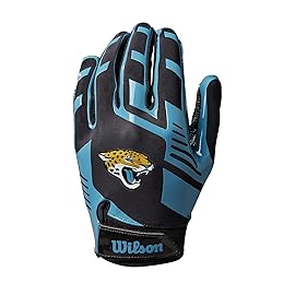Wilson NFL Stretch Fit Football Gloves - Youth, Jacksonville Jaguars