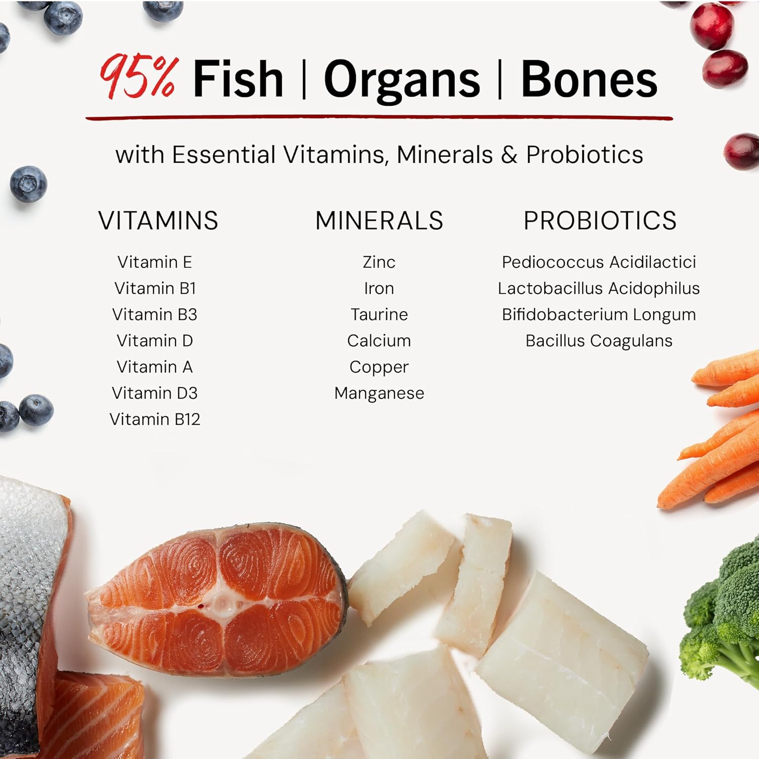 Stella & Chewy's Freeze-Dried Raw Salmon & Cod Meal Mixers- Dog Food Topper and Mixer - Made with 95% Wild-Caught Salmon & Cod, Organs & Bone - Perfect for Picky Eaters - Grain-Free - 18 oz