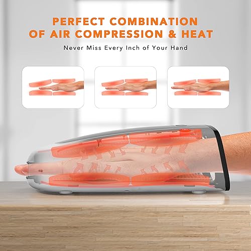 Miniatura 4 de Breo iPalm520e - Masajeador de manos con calor y compresión, masajeador de manos eléctrico inalámbrico, regalos para mujeres y hombres