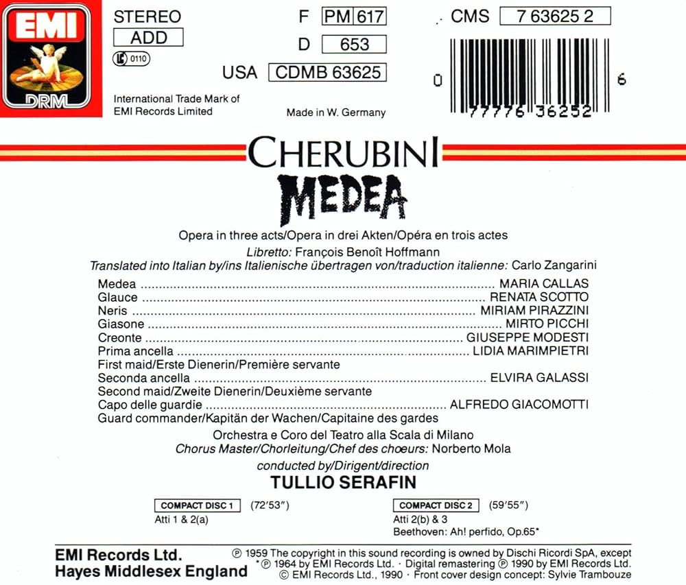 その他 Cherubini: Medea [CD] Joan Carlyle, Fiorenza Cossotto, Maria Callas, Jon Vickers