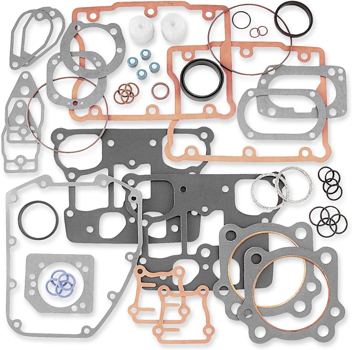 Harley Exhaust Flange Kit JINFANNIBI Exhaust Flange Install Kit For Harley Big Twin 1984-2022 - Includes Flanges, Gaskets, Nuts &amp; Washers 2 Into 1 Exhaust Harley
