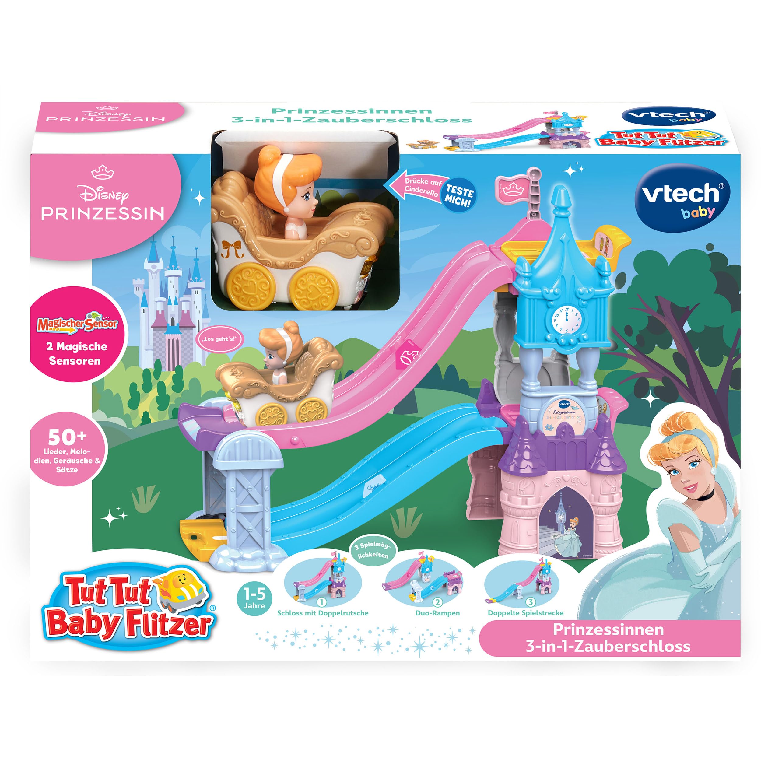 VTech TUT TUT Baby Flitzer Prinzessinnen 3-in-1-Zauberschloss