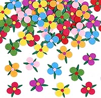 Naler 120pcs Assorted Felt Flowers, 1.1 Inch Three-Petal Fabric Embellishments for Crafts, Sewing, DIY Decor & Hair Clips