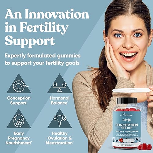Miniatura 2 de Conception for Her Fertility Gummies - Suplementos de fertilidad para mujeres con mio inositol, folato y más nutrientes esenciales - Deliciosas