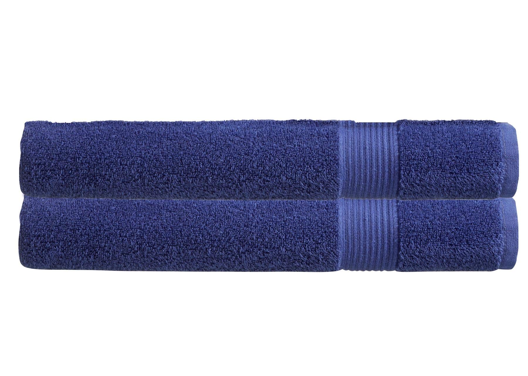 Olivia Rocco Egyptian Cotton Towels Home Bathroom Towel Set Bale Fade Resistant 500gsm Home Collection Bales Bath Sets, 2 Jumbo Bath Sheeets Cobalt