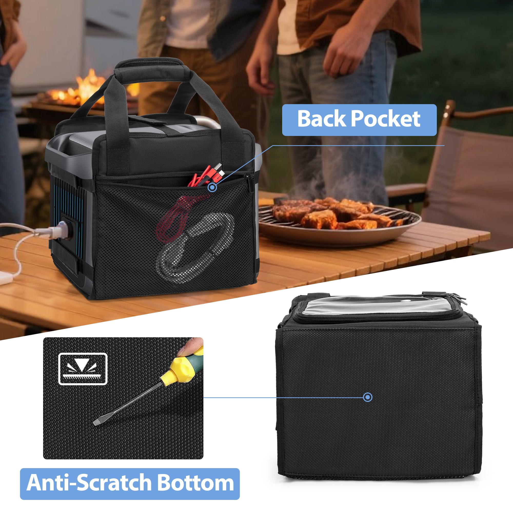 Trunab Tasche Kompatible mit Anker SOLIX C1000/C800 Plus/C800, Tragbare Powerstation Tragetasche mit Kratzfester und Rutschfester Unterseite