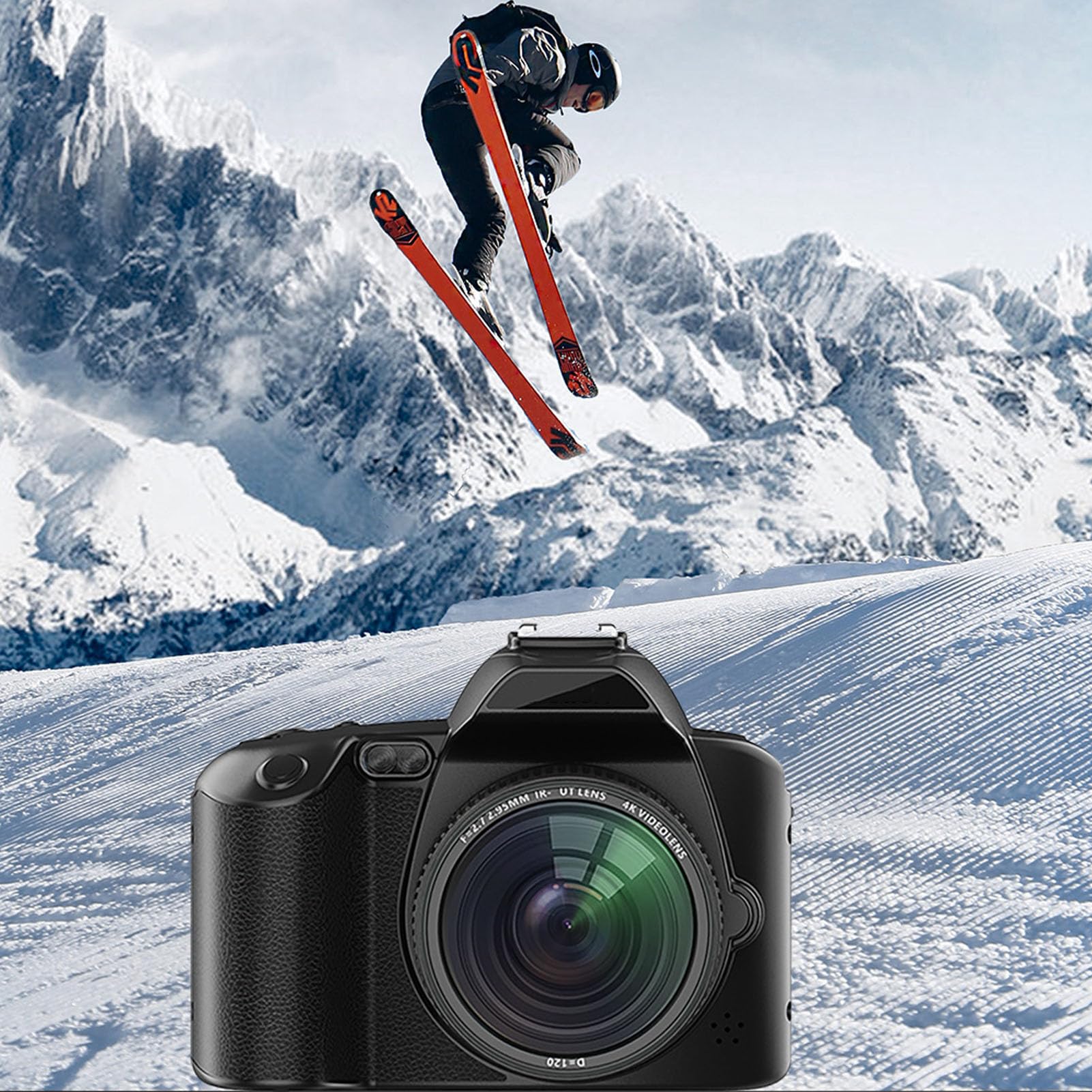 Aparat cyfrowy, aparat cyfrowy 4K 64 MP HD do fotografii wideo, z 16-krotnym zoomem cyfrowym i funkcją zapobiegającą wstrząsom optymalizacją WiFi dla dorosłych, dzieci starszych