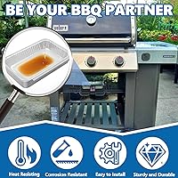 Vista 4 de SafBbcue 93305 Bandeja de grasa para Weber Spirit e-210 e-220 e-310 e-320 e-330 Genesis II e-310 e-315 e-325 e-330 e-335 bandeja de grasa