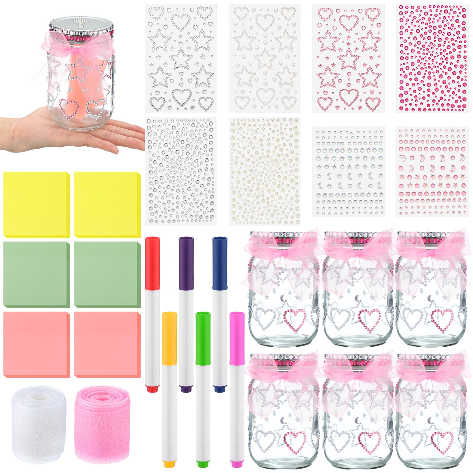 Mimorou 31pcs Christian Gifts for Women Bible Verse Jar Kits Read Me When Bible Verses Prayer Jar for Emotions Feeling Record Inspirational Religious Gifts Bulk for Women Girl Night