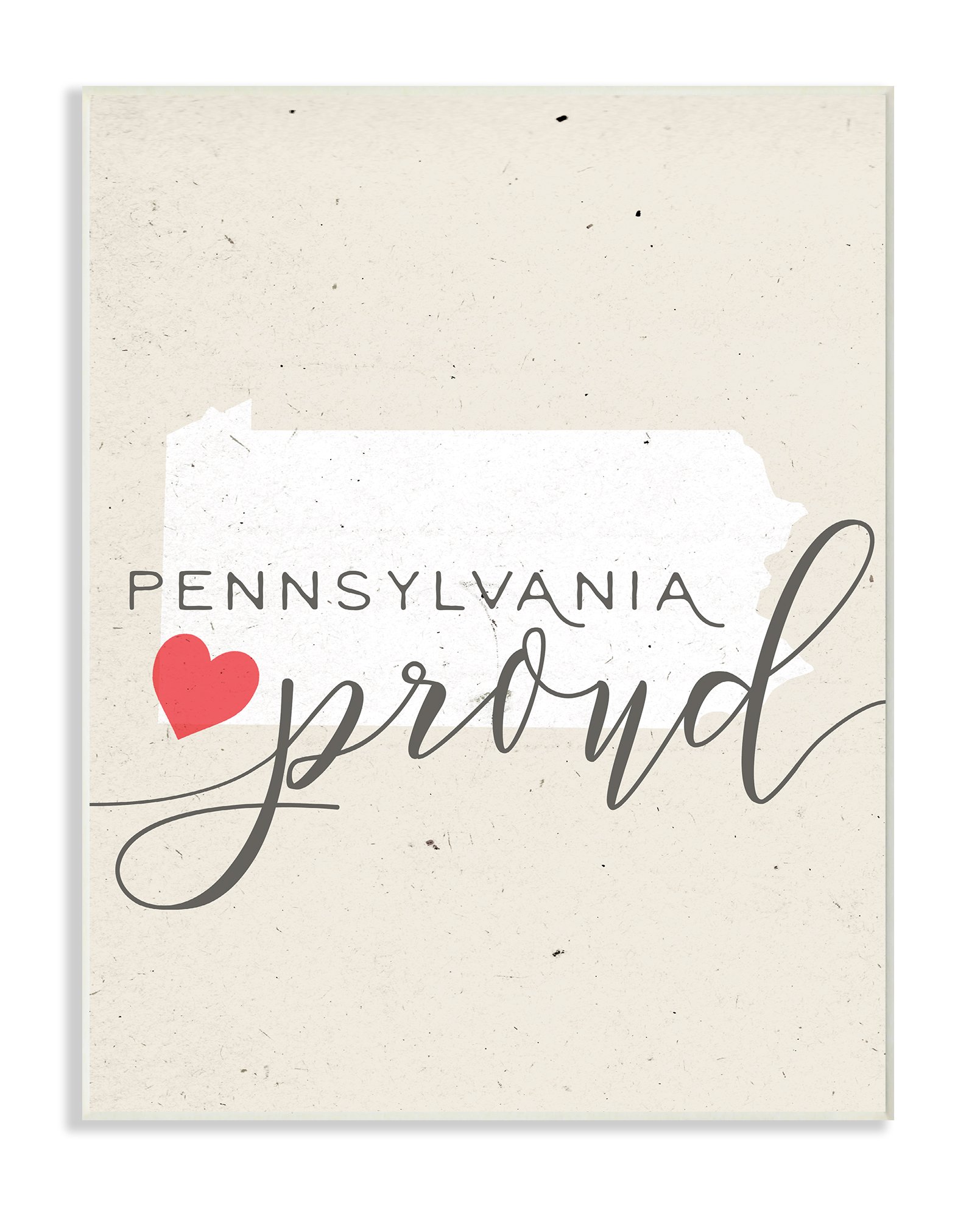 Stupell IndustriesPennsylvania Proud with Heart Wall Plaque, 10 x 15, Multi-Color