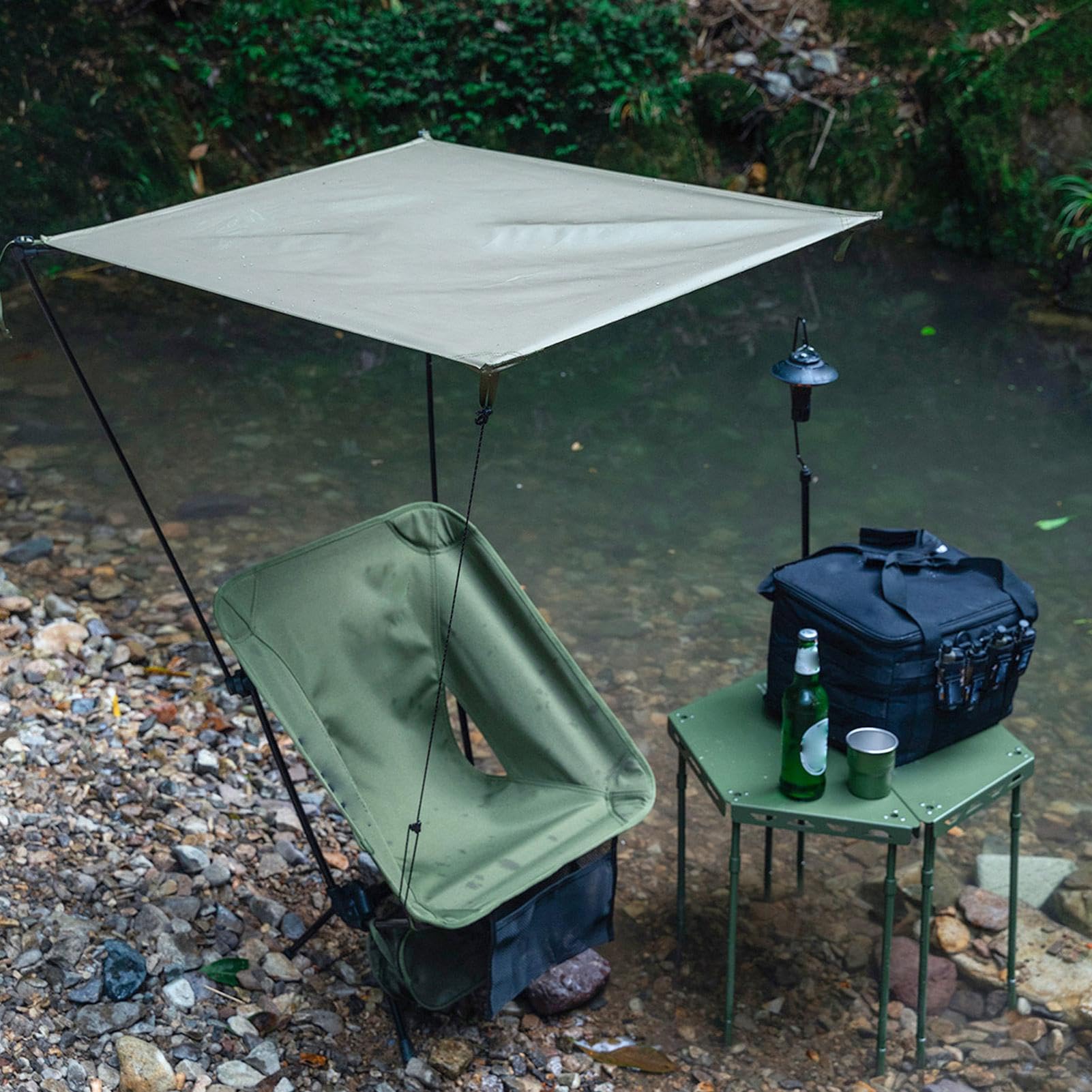 Ombrellone per sedia con morsetto regolabile, portatile, da spiaggia | da viaggio, retrattile, tenda leggera da terrazza, accessorio da spiaggia per campeggio, pesca, escursionismo, viaggi, picnic