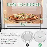 Vista 4 de Placa giratoria universal de vidrio de repuesto para microondas de 10.5 pulgadas Se adapta a LG, GE, Panasonic, Frigidaire, Farberware y más