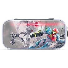 PowerA Slim Case for Nintendo Switch, Switch Lite & OLED Model, Protective Pouch with 10 Game Cards Storage and Built-in Play Stand, Official Metroid Dread