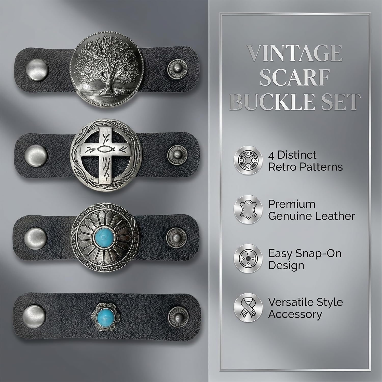 Scarf Rings and Slides for Women Shawl Buckle Clothing Clips image 3