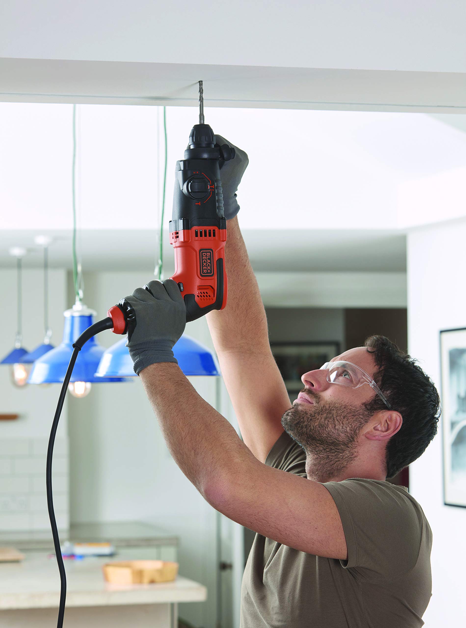 BLACK+DECKER BEHS01K-QS BEHS01K Marteau perforateur 650W Avec mallette Orange