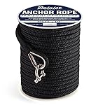 Rainier Supply Co Boat Dock Lines & Rope- Premium Double Braided Nylon Boat Anchor Rope 100 ft x 1/2| 150ft x 1/2 | 100ft x 3/8 | 150ft x 3/8 - Anchor Line with Thimble