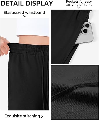 BOOPH Girls Sweatpants Kids Cotton Drawstring Joggers Teen Athletic Pants