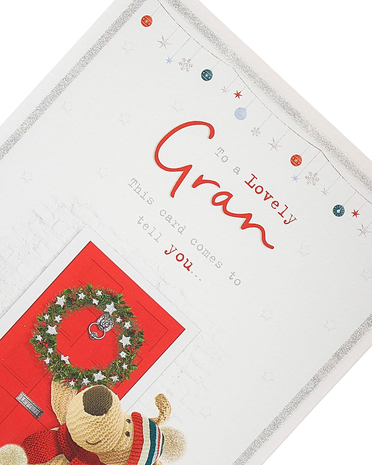 Boofle Gran Come To Tell You Foiled Christmas Greeting Card Cute Xmas Cards, Multi, 137 mm x 210 mm - Image 5
