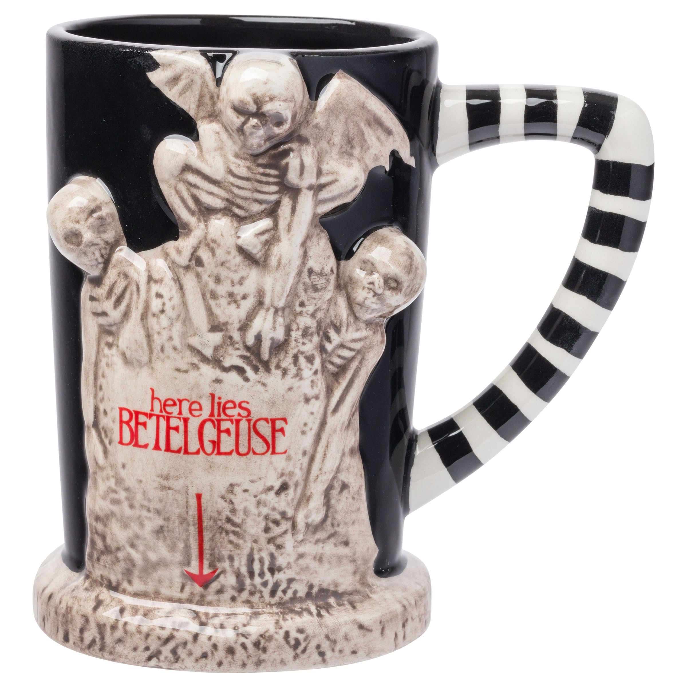 Silver Buffalo Beetlejuice Here Lies Ceramic 3D Sculpted Mug