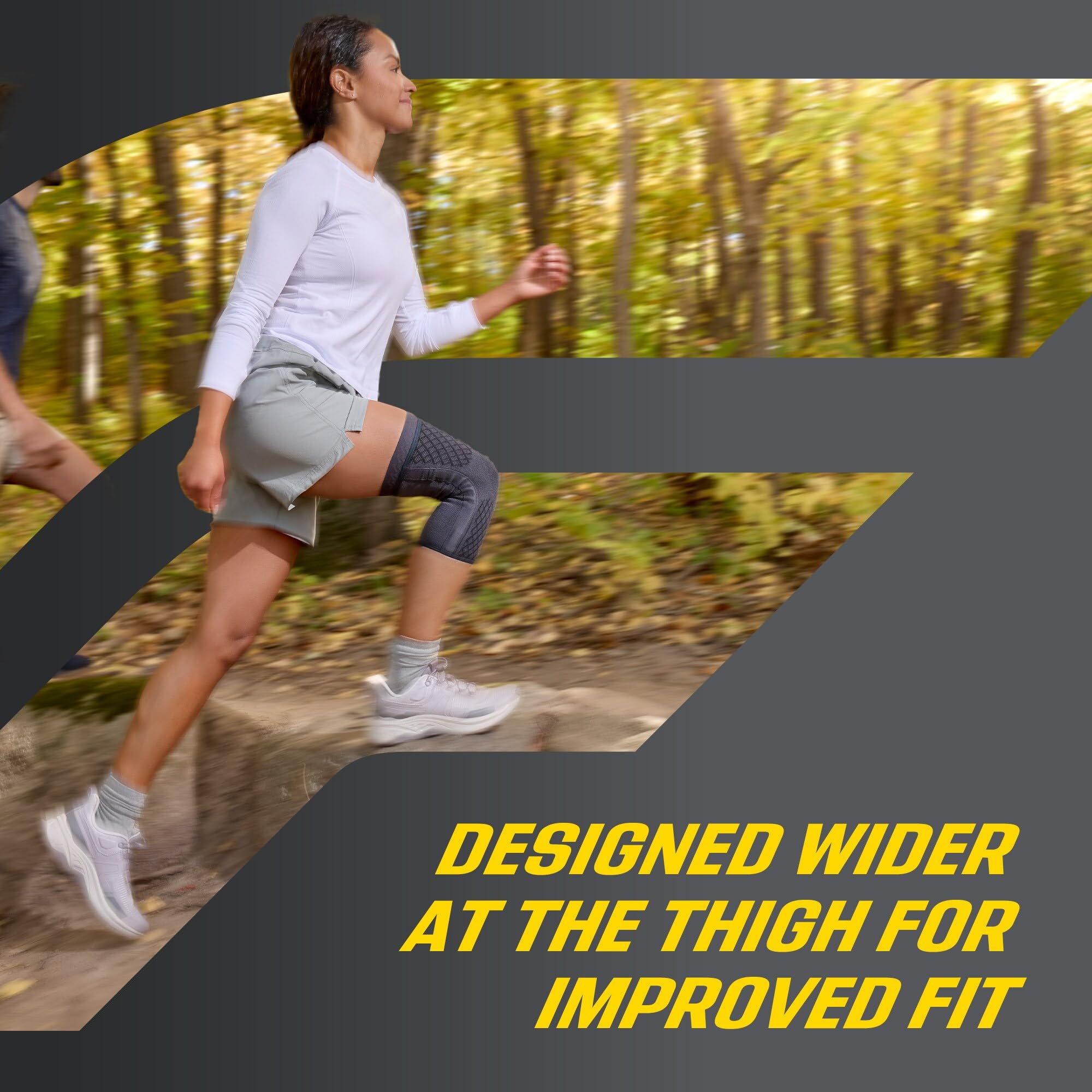 FUTURO Premium Compression Knee Sleeve with Stabilizers, Removable Stabilizers, Advanced Customizable Compression Sleeve, for Mild Arthritis, Swelling, Soreness, Sprains, and Strains, Large