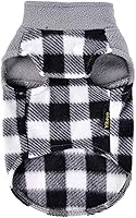 Vista 6 de Ropa de invierno para perro, chaleco de forro polar a cuadros para invierno, suéter suave para perros pequeños, medianos y gatos, ropa