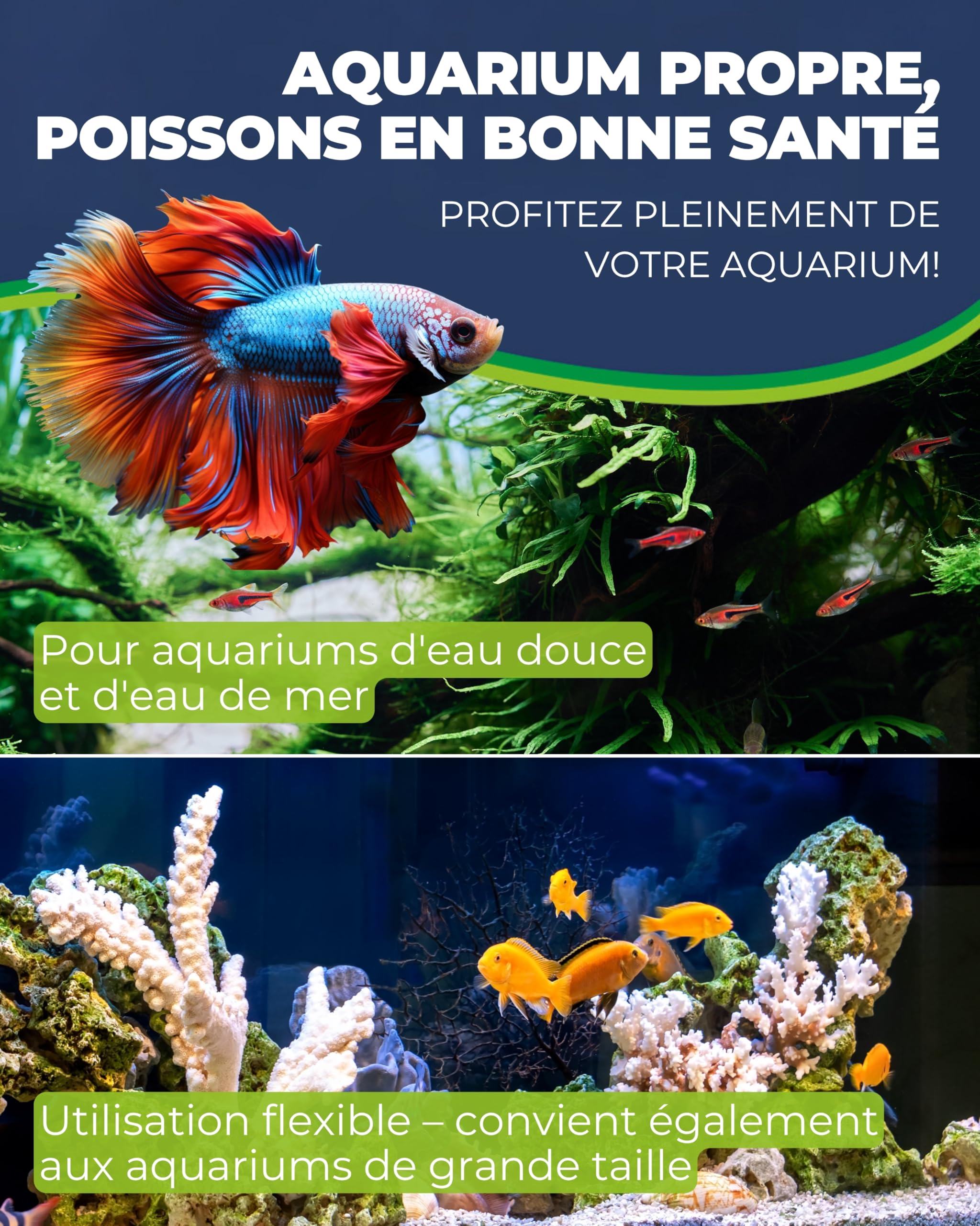 Hobby Aquaristik Perfektus Pro I Aspirateur d’Aquarium Rechargeable I Nettoyeur Efficace pour éliminer Le mulm et Les saletés I Aspirateur électrique avec débit de 650 l/h
